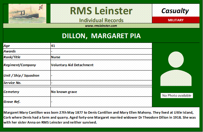 Margaret Mary Pio Dillon